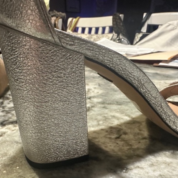 Coach Sparkly Silver Block Vero Guoio Sandals Size 8.5 - Picture 12 of 16